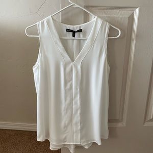 WHBM white pleated shell